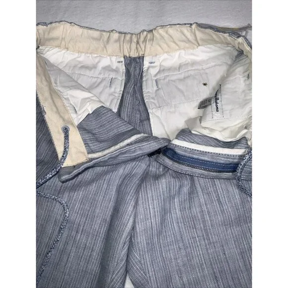 Tommy Bahama Men's Small Chambray Blue Harbor Herringbone Linen Blend Shorts - Picture 6 of 6